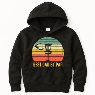 Best Dad By Par Funny Disc Golf Gifts Vintage Fathers Day Kids Hoodie