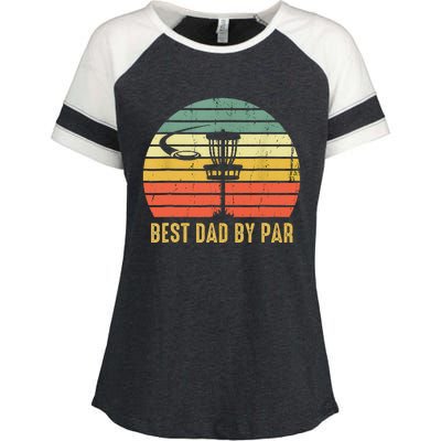 Best Dad By Par Funny Disc Golf Gifts Vintage Fathers Day Enza Ladies Jersey Colorblock Tee