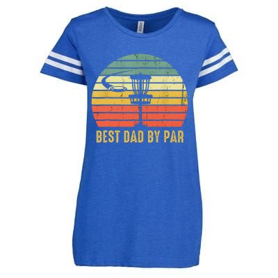 Best Dad By Par Funny Disc Golf Gifts Vintage Fathers Day Enza Ladies Jersey Football T-Shirt