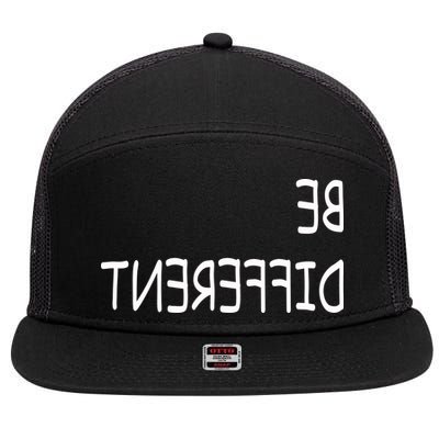 Be Different 7 Panel Mesh Trucker Snapback Hat