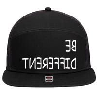 Be Different 7 Panel Mesh Trucker Snapback Hat