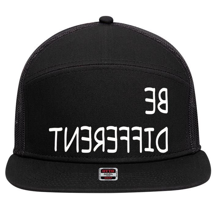 Be Different 7 Panel Mesh Trucker Snapback Hat