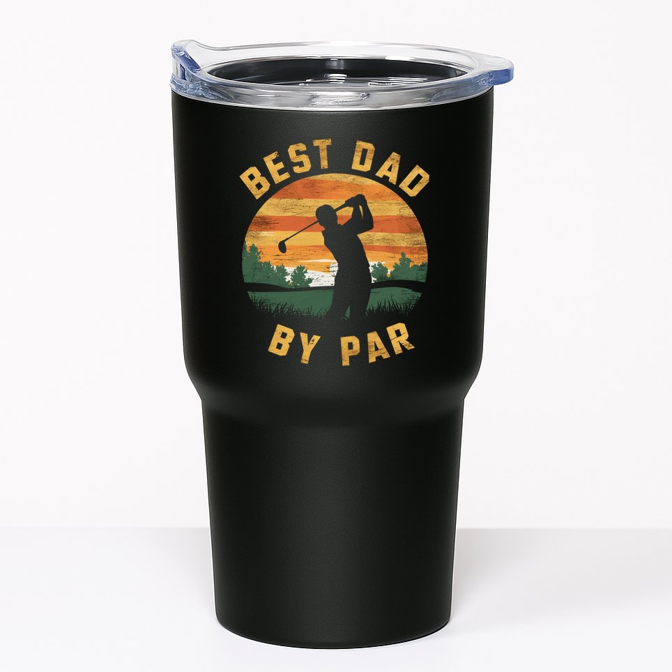 Best Dad By Par For Golf Dad Funny Dad Funny Father’S Day Dad Jokes Golfer Dad Tumbler