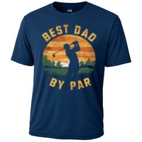 Best Dad By Par For Golf Dad Funny Dad Funny Father’S Day Dad Jokes Golfer Dad Cooling Performance Crew T-Shirt