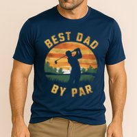Best Dad By Par For Golf Dad Funny Dad Funny Father’S Day Dad Jokes Golfer Dad Cooling Performance Crew T-Shirt