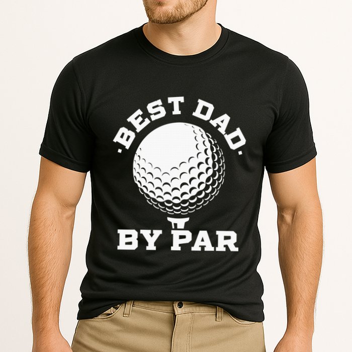 Best Dad By Par Golf Player Golfer Dad Fathers Day Cooling Performance Crew T-Shirt