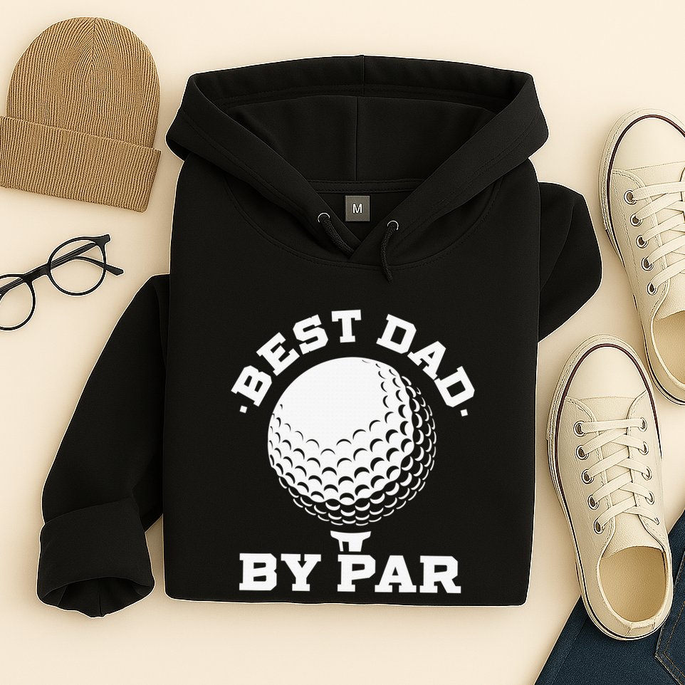 Best Dad By Par Golf Player Golfer Dad Fathers Day Hoodie