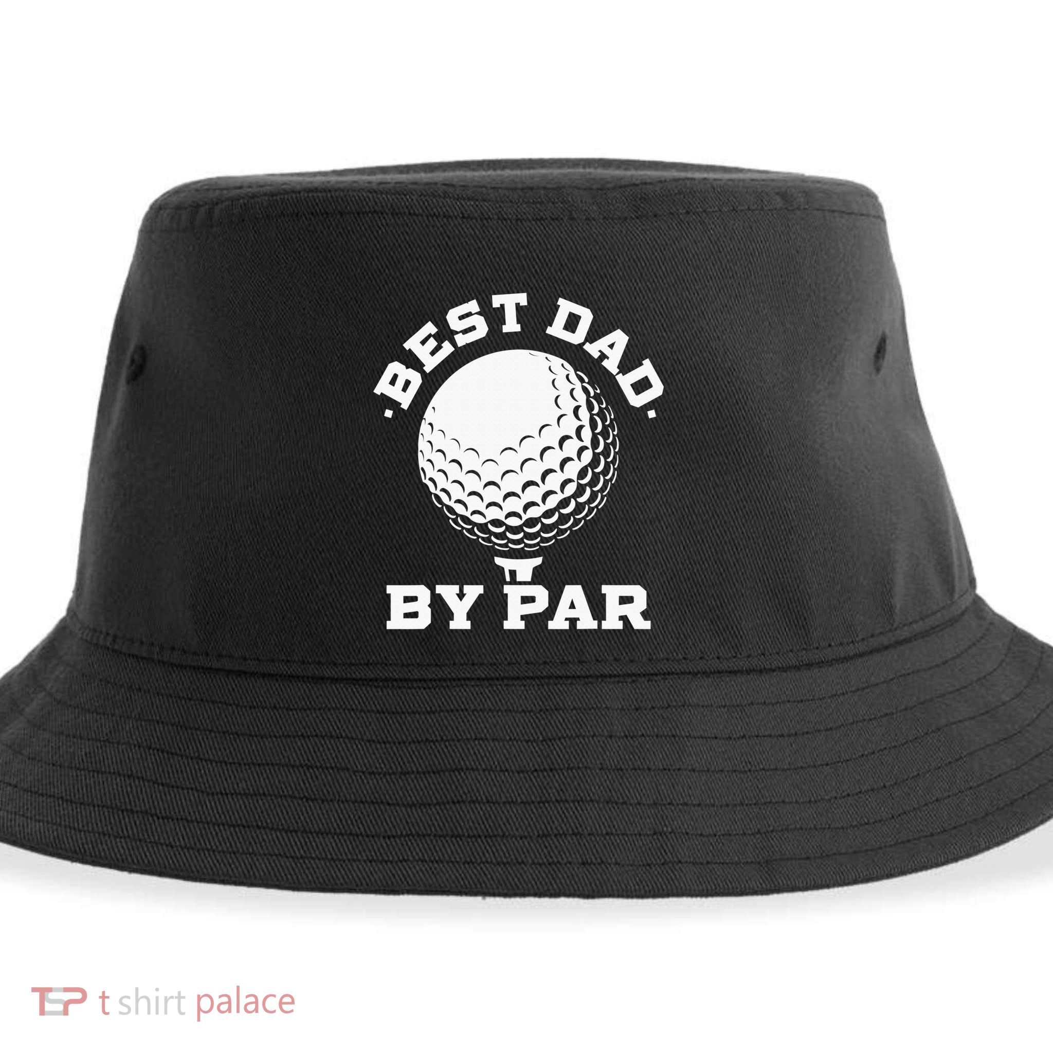 Best Dad By Par Golf Player Golfer Dad Fathers Day Sustainable Bucket Hat