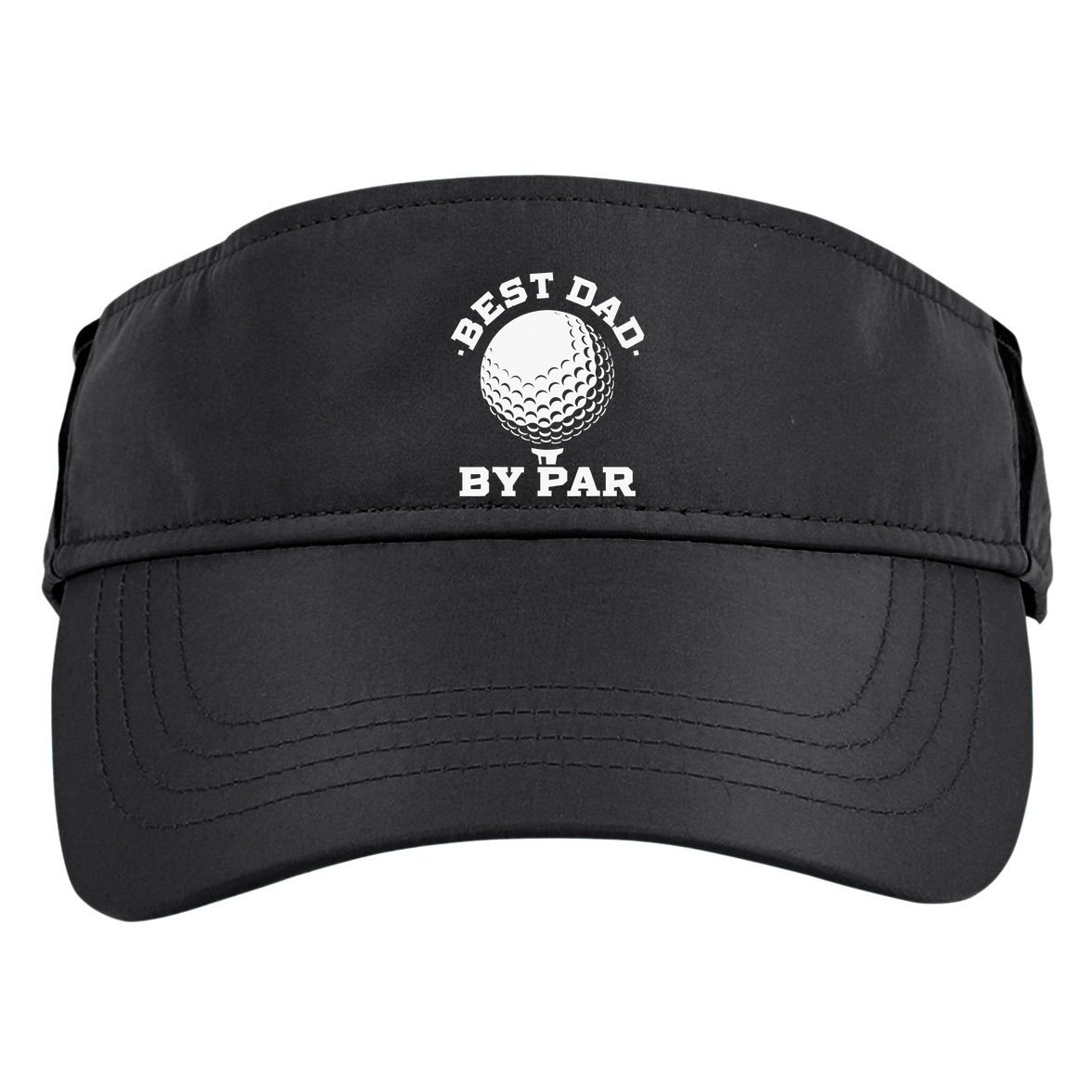 Best Dad By Par Golf Player Golfer Dad Fathers Day Adult Drive Performance Visor