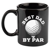 Best Dad By Par Golf Player Golfer Dad Fathers Day 11oz C Handle Ceramic Mug