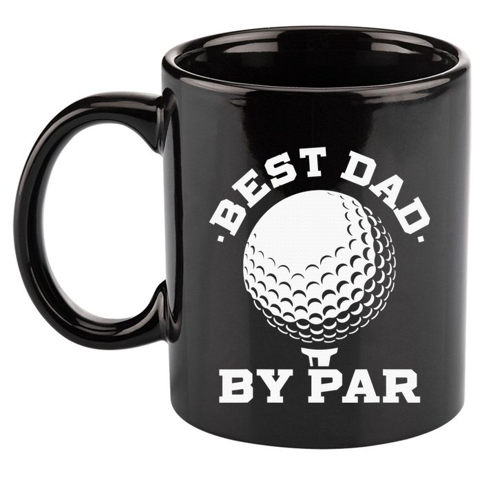 Best Dad By Par Golf Player Golfer Dad Fathers Day 11oz C Handle Ceramic Mug
