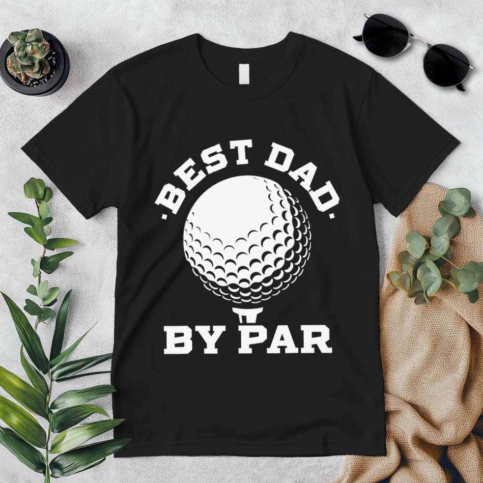 Best Dad By Par Golf Player Golfer Dad Fathers Day Premium T-Shirt