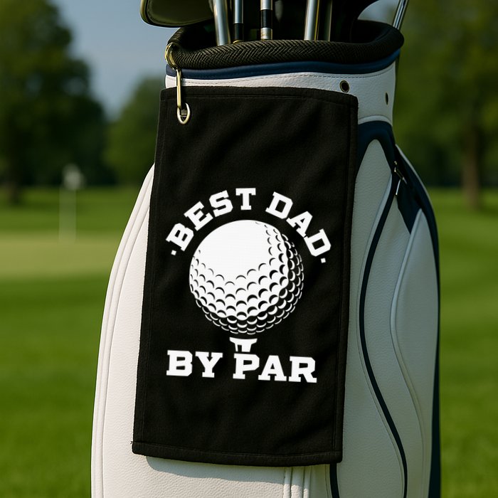 Best Dad By Par Golf Player Golfer Dad Fathers Day Golf Towel