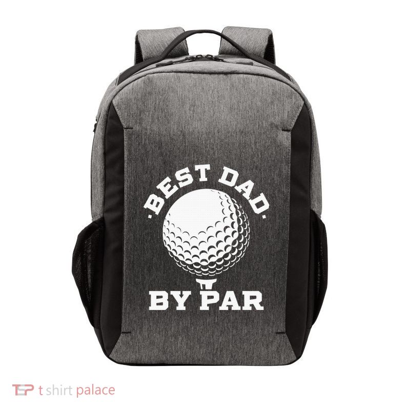 Best Dad By Par Golf Player Golfer Dad Fathers Day Vector Backpack