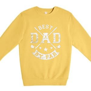 Best Dad By Par Funny Golf Daddy Fathers Day Birthday Gift For Dad Premium Crewneck Sweatshirt