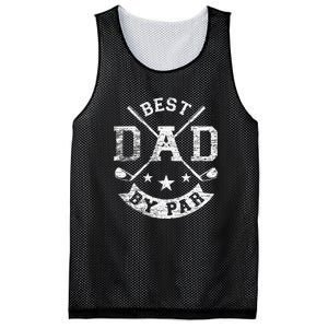 Best Dad By Par Funny Golf Daddy Fathers Day Birthday Gift For Dad Mesh Reversible Basketball Jersey Tank