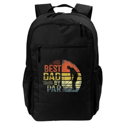 Best Dad By Par Retro Vintage Fathers Day Golf Lover Golfer Backpack
