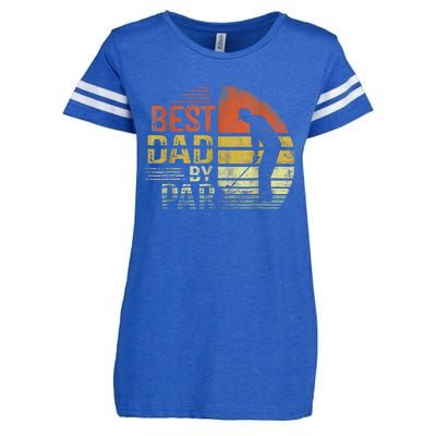 Best Dad By Par Retro Vintage Fathers Day Golf Lover Golfer Enza Ladies Jersey Football T-Shirt