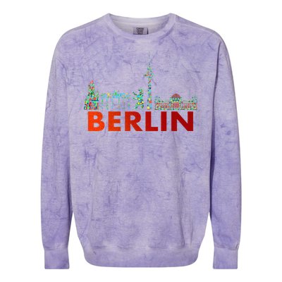 Berlin Design Berlin Bear I Love Berlin Colorblast Crewneck Sweatshirt