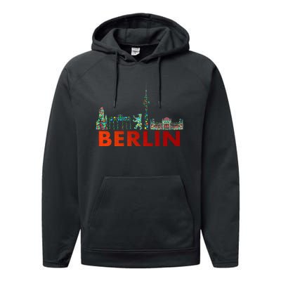 Berlin Design Berlin Bear I Love Berlin Performance Fleece Hoodie