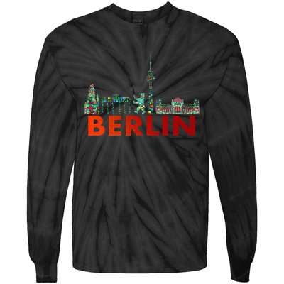 Berlin Design Berlin Bear I Love Berlin Tie-Dye Long Sleeve Shirt