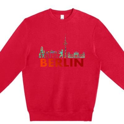 Berlin Design Berlin Bear I Love Berlin Premium Crewneck Sweatshirt