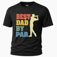 Best Dad By Par Golf American Us Flag Cooling Performance Crew T-Shirt