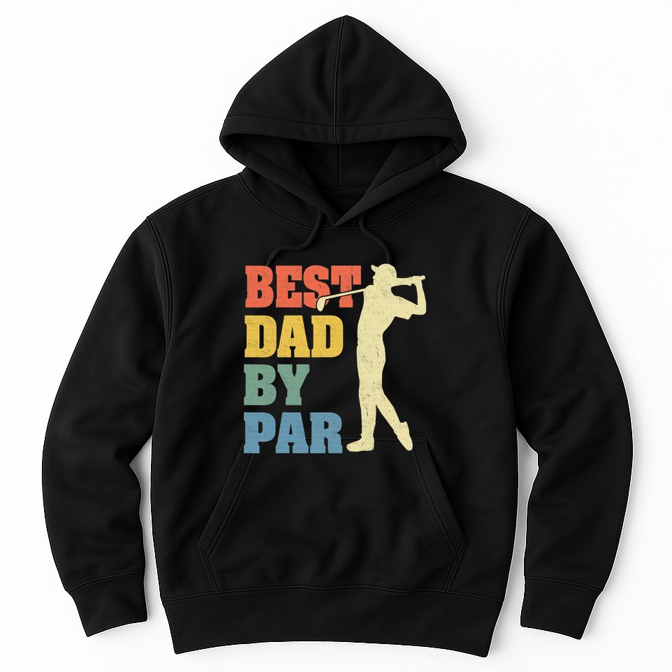 Best Dad By Par Golf American Us Flag Hoodie