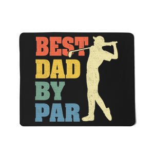 Best Dad By Par Golf American Us Flag Mousepad