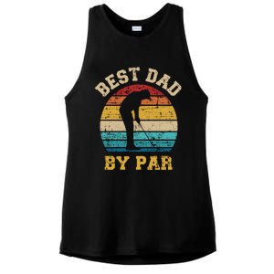 Best Dad By Par Gift For Golfer Daddy Father's Day Gift Ladies PosiCharge Tri-Blend Wicking Tank