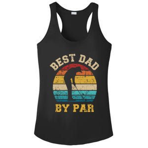 Best Dad By Par Gift For Golfer Daddy Father's Day Gift Ladies PosiCharge Competitor Racerback Tank