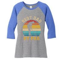 Best Dad By Par Gift For Golfer Daddy Father's Day Gift Women's Tri-Blend 3/4-Sleeve Raglan Shirt