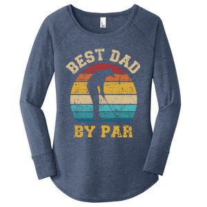 Best Dad By Par Gift For Golfer Daddy Father's Day Gift Women's Perfect Tri Tunic Long Sleeve Shirt