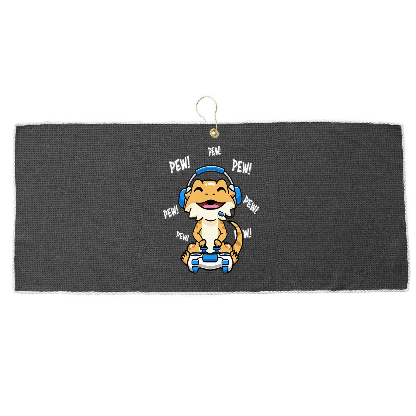 Bearded Dragon Large Microfiber Waffle Golf Towel