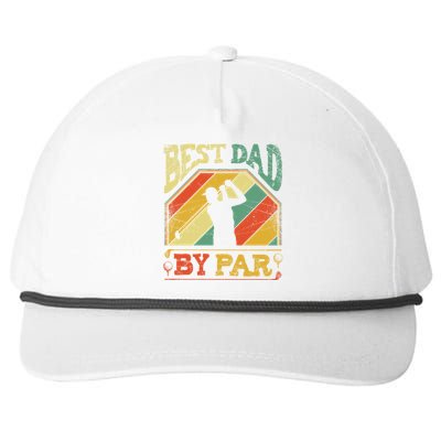 Best Dad By Par Father Appreciation Golf Lover FatherS Day Cool Gift Snapback Five-Panel Rope Hat