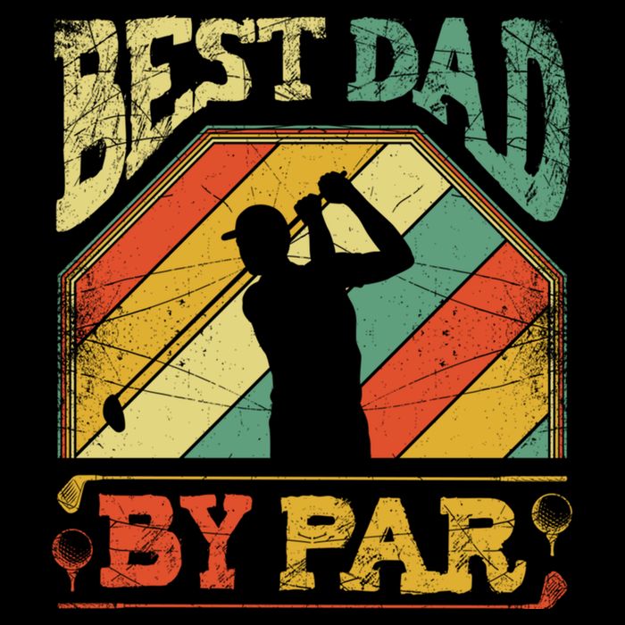 Best Dad By Par Father Appreciation Golf Lover FatherS Day Cool Gift Drawstring Bag