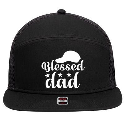 Blessed Dad 7 Panel Mesh Trucker Snapback Hat