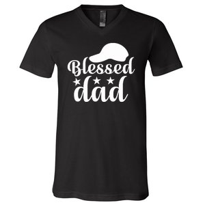 Blessed Dad V-Neck T-Shirt