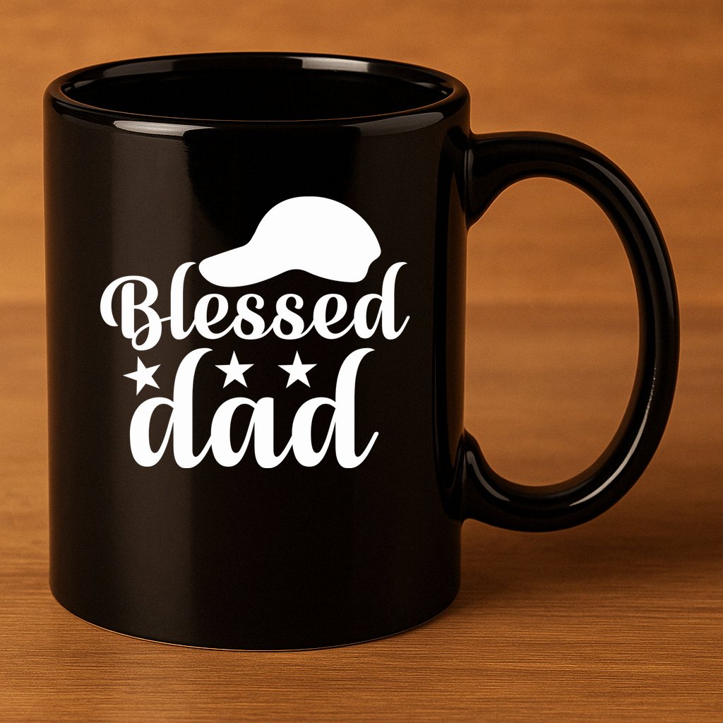 Blessed Dad 11oz C Handle Ceramic Mug