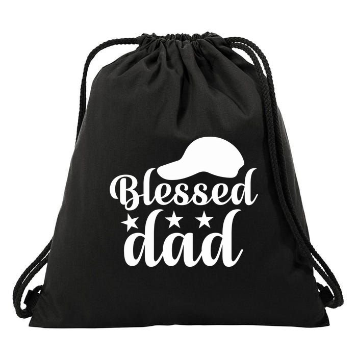 Blessed Dad Drawstring Bag