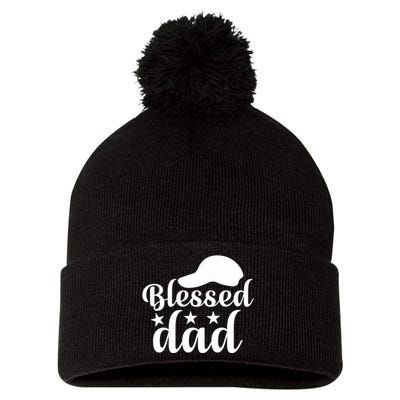 Blessed Dad Pom Pom 12in Knit Beanie