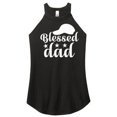 Blessed Dad Women’s Perfect Tri Rocker Tank