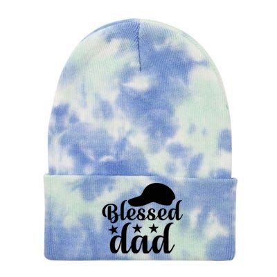 Blessed Dad Tie Dye 12in Knit Beanie