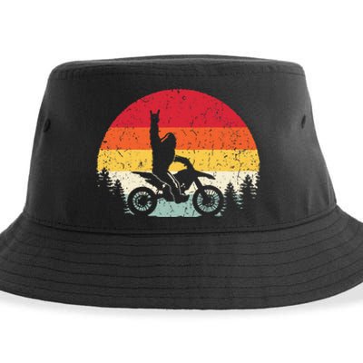 Bigfoot Dirt Bike Motocross Funny Sasquatch Enduro Vintage Sustainable Bucket Hat