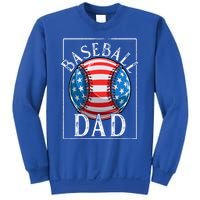 Baseball Dad Baseball Practice Father American Flag Gift Sweatshirt