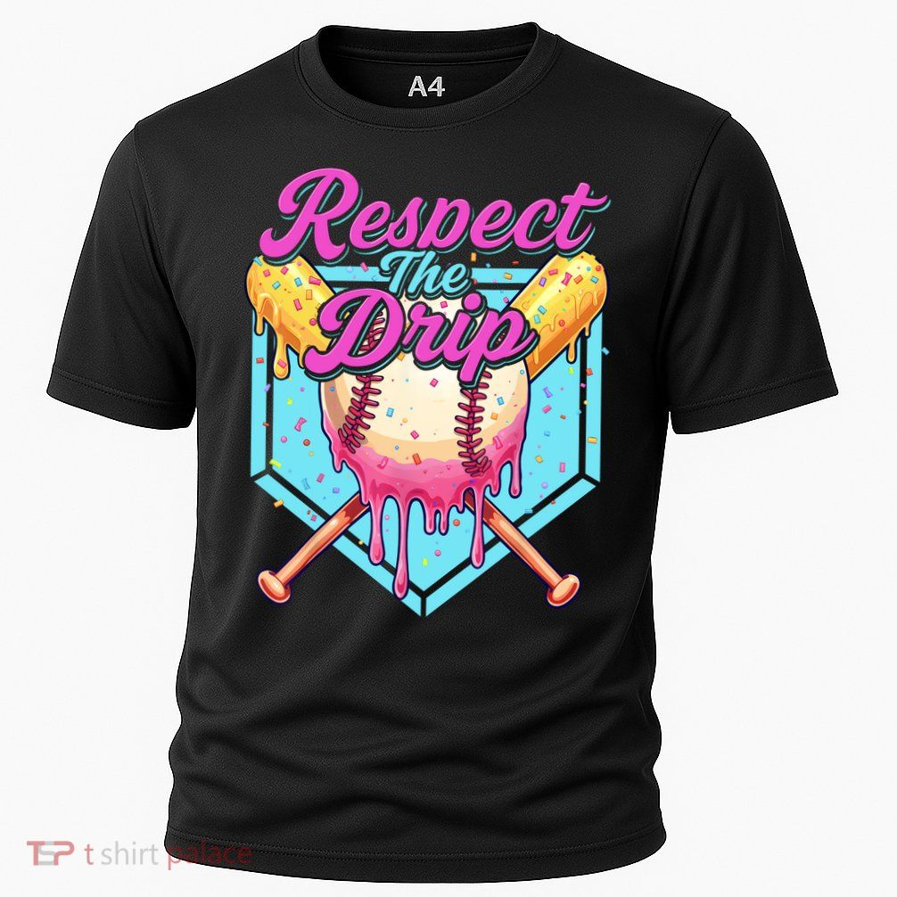 Baseball Drip Boy Home Plate Sports Respect The Drip  Performance Shirt