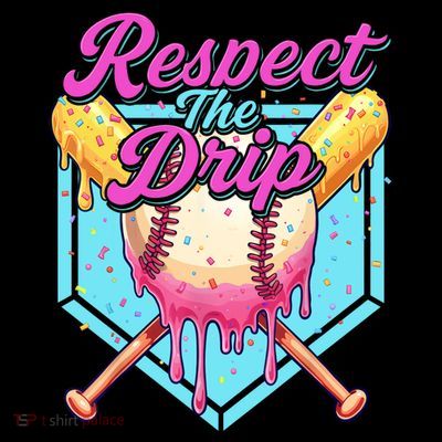 Baseball Drip Boy Home Plate Sports Respect The Drip  T-Shirt
