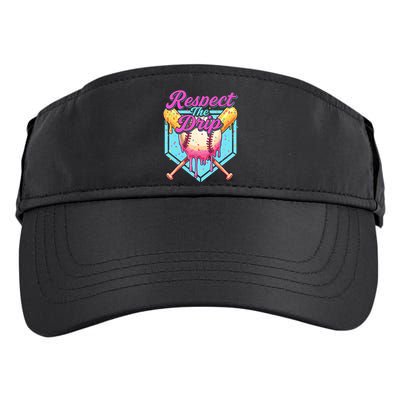 Baseball Drip Boy Home Plate Sports Respect The Drip  Adult Drive Performance Visor