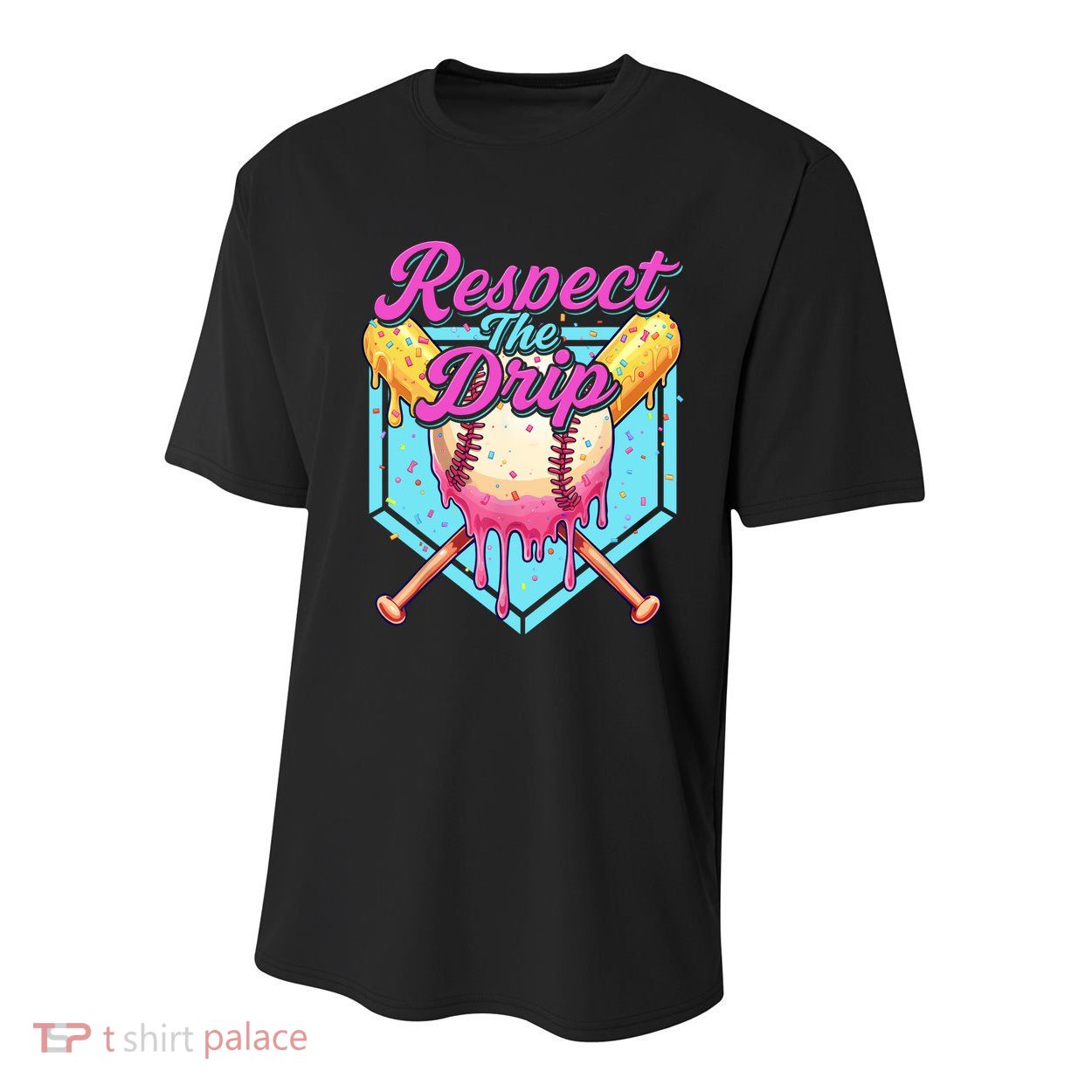 Baseball Drip Boy Home Plate Sports Respect The Drip  Youth Performance Sprint T-Shirt
