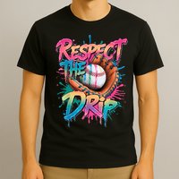 Baseball Drip Boy Ice Cream Drip Respect The Drip  T-Shirt